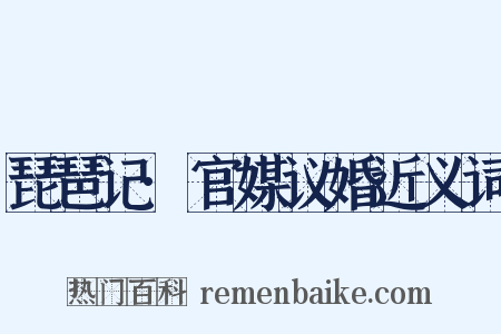 琵琶记·官媒议婚近义词是什么意思的图片